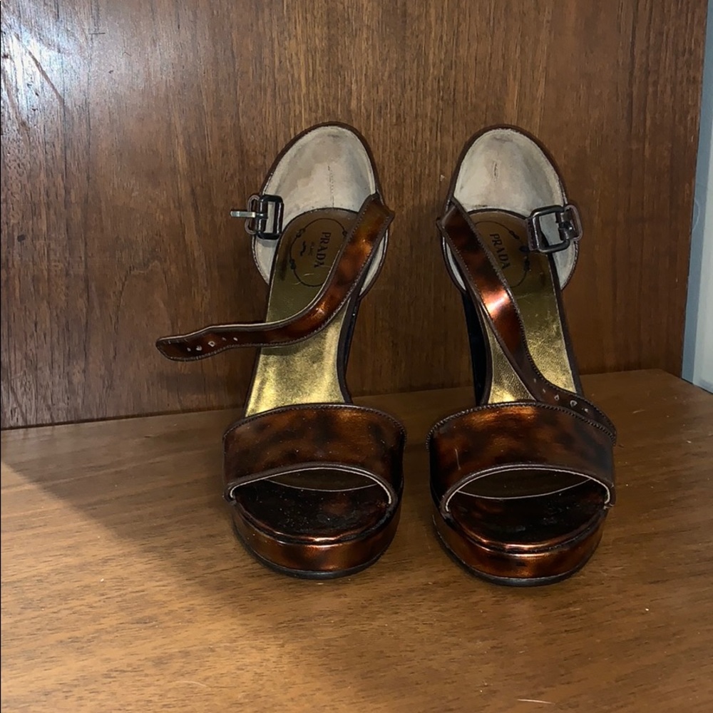 Prada patent leather sandals